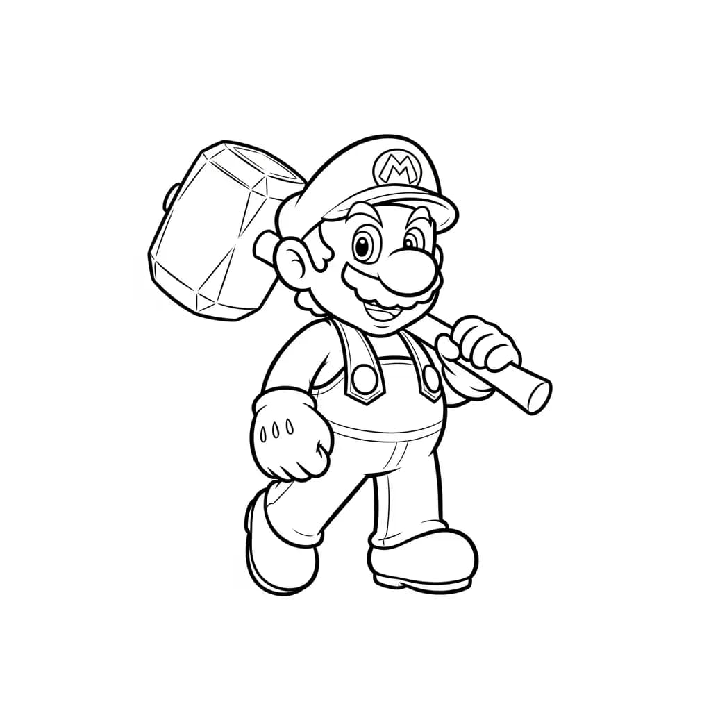 Desenhos do Mario Bros para Colorir e Imprimir