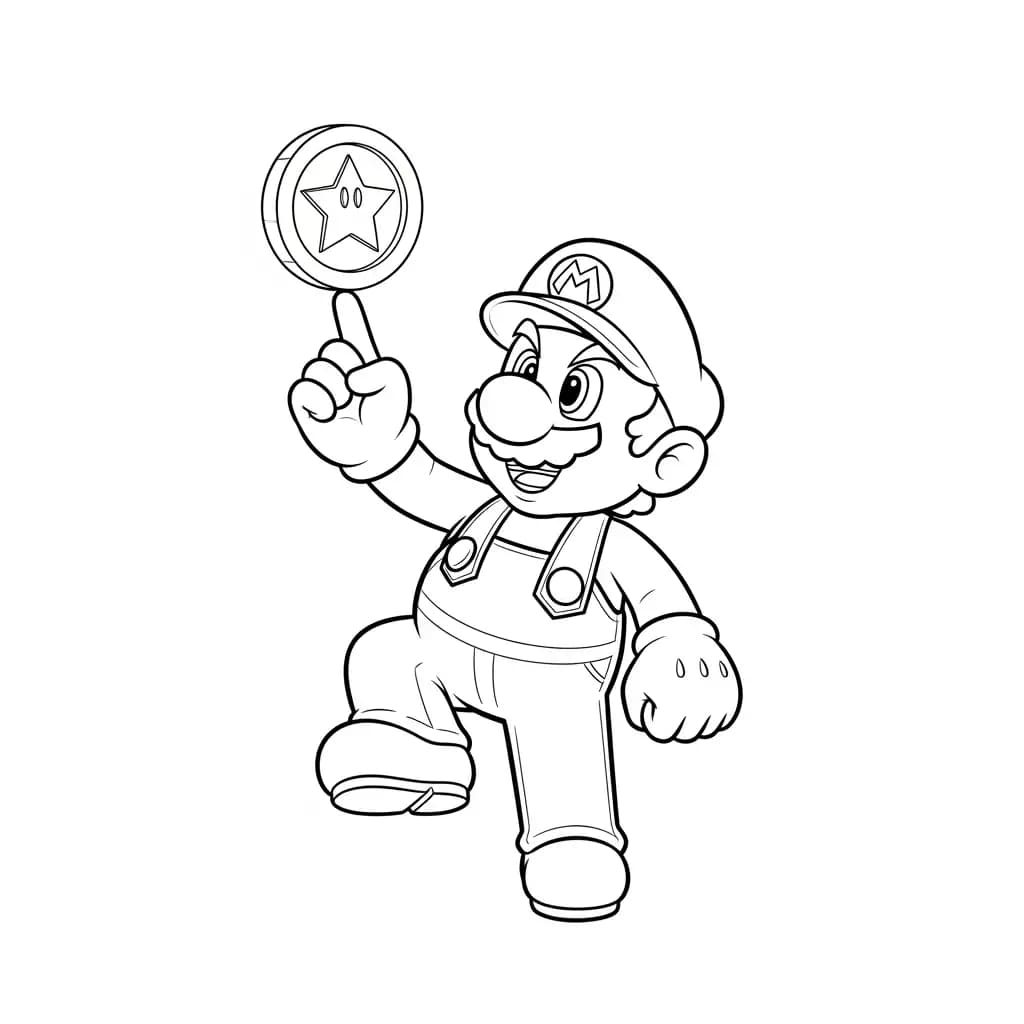 Desenhos do Mario Bros para Colorir e Imprimir