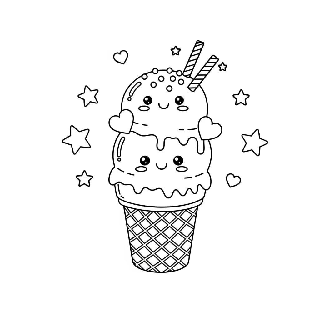 Desenhos Kawaii para Imprimir e Colorir