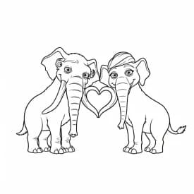 Desenho da Era do Gelo para colorir com Manny, Sid, Diego e Scrat em preto e branco