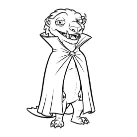 Desenho da Era do Gelo para colorir com Manny, Sid, Diego e Scrat em preto e branco