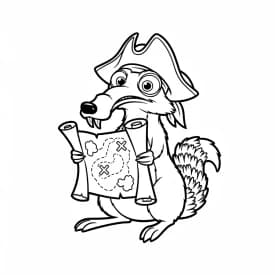 Desenho da Era do Gelo para colorir com Manny, Sid, Diego e Scrat em preto e branco