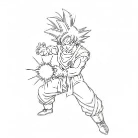 Goku para colorir
