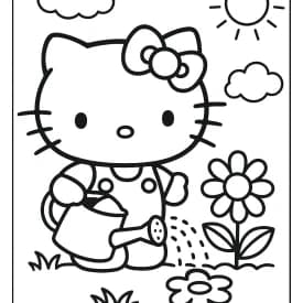 Desenhos da Hello Kitty para Imprimir e Colorir