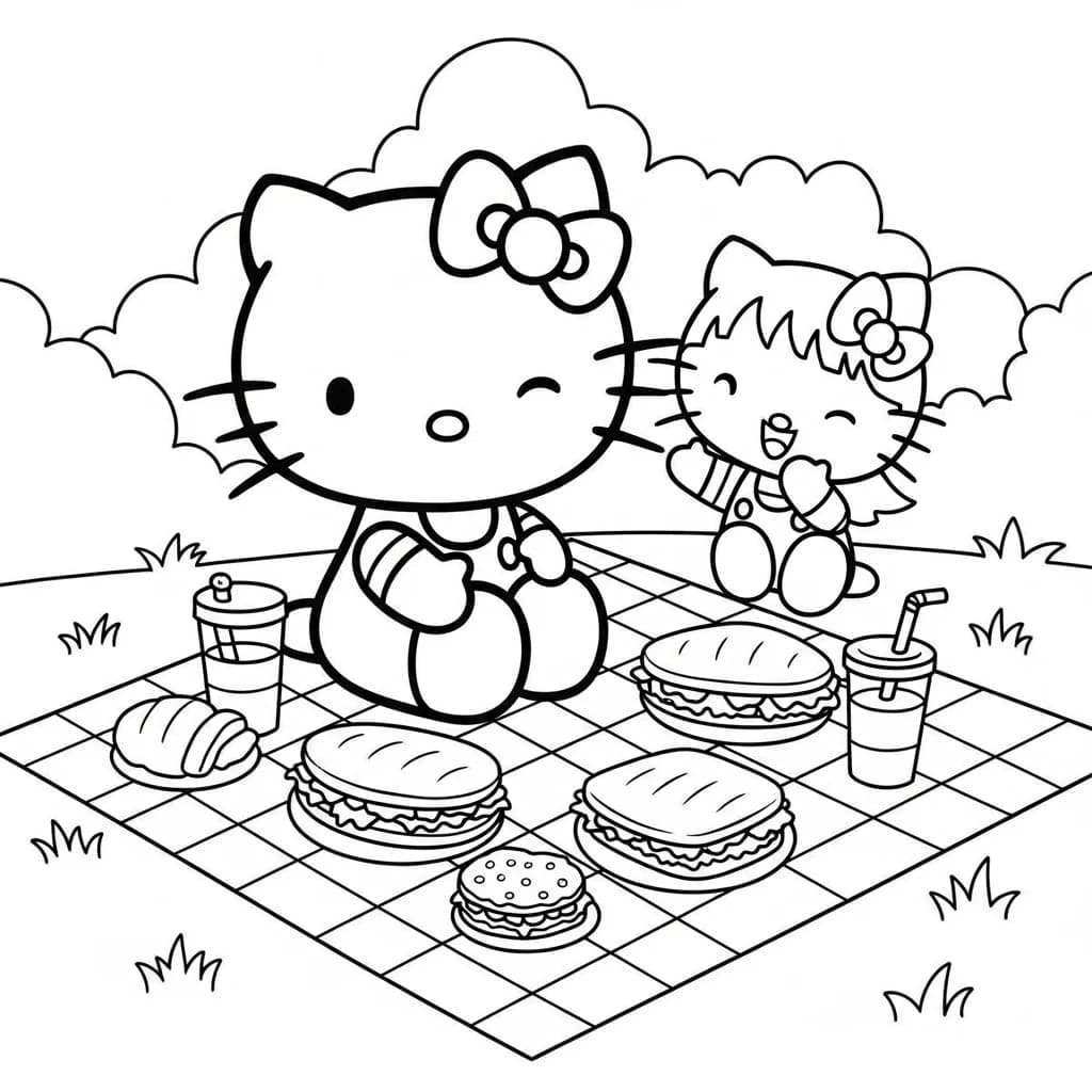Desenhos da Hello Kitty para Imprimir e Colorir
