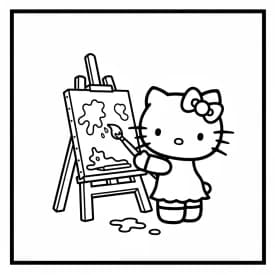 Desenhos da Hello Kitty para Imprimir e Colorir