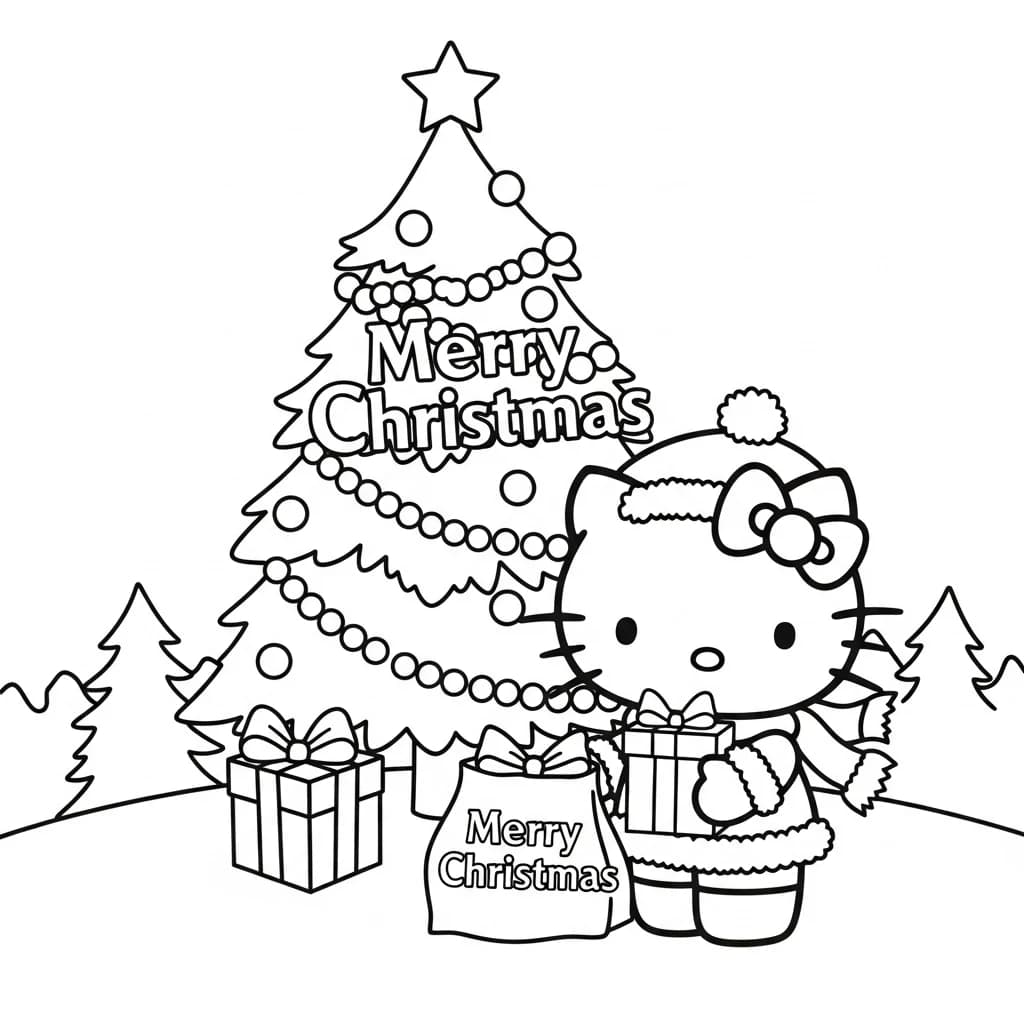 Desenhos da Hello Kitty para Imprimir e Colorir
