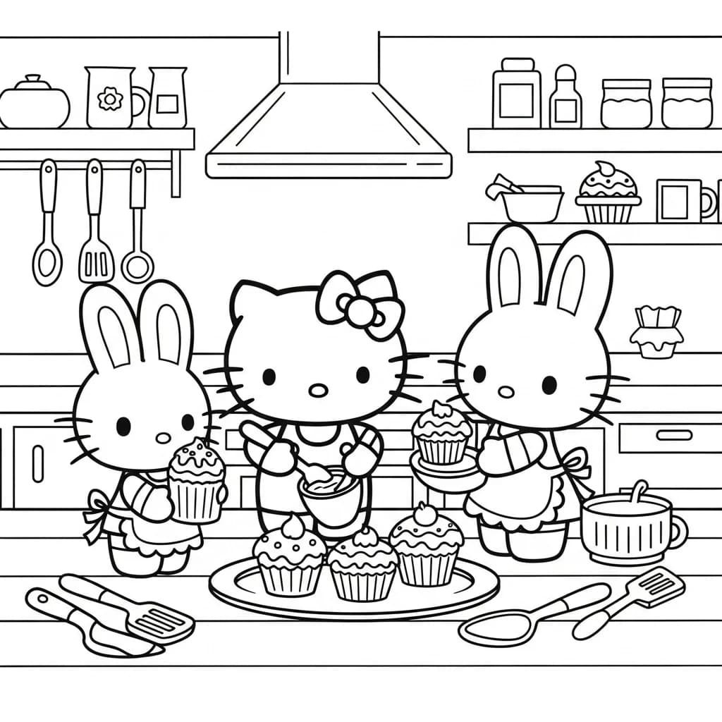 Desenhos da Hello Kitty para Imprimir e Colorir