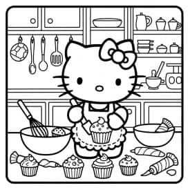 Desenhos da Hello Kitty para Imprimir e Colorir