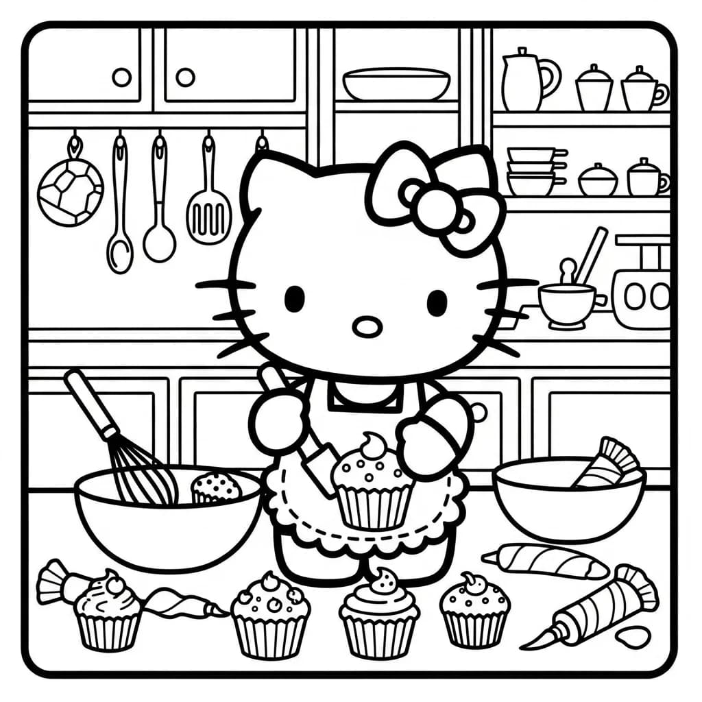 Desenhos da Hello Kitty para Imprimir e Colorir