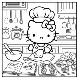 Desenhos da Hello Kitty para Imprimir e Colorir