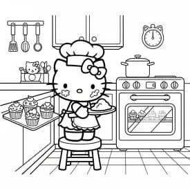 Desenhos da Hello Kitty para Imprimir e Colorir