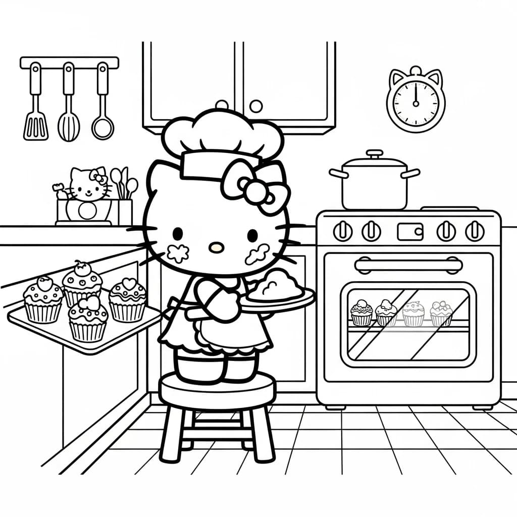 Desenhos da Hello Kitty para Imprimir e Colorir