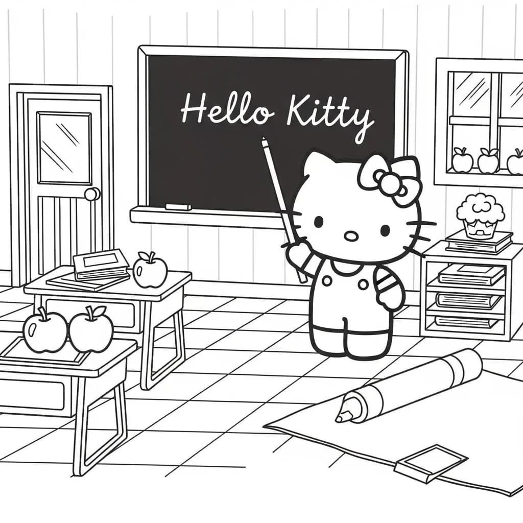 Desenhos da Hello Kitty para Imprimir e Colorir