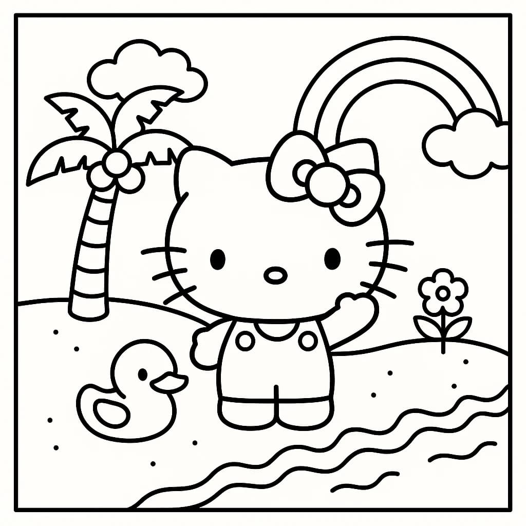 Desenhos da Hello Kitty para Imprimir e Colorir