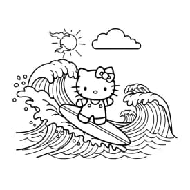 Desenhos da Hello Kitty para Imprimir e Colorir