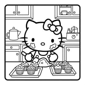 Desenhos da Hello Kitty para Imprimir e Colorir