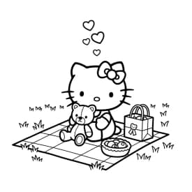 Desenhos da Hello Kitty para Imprimir e Colorir