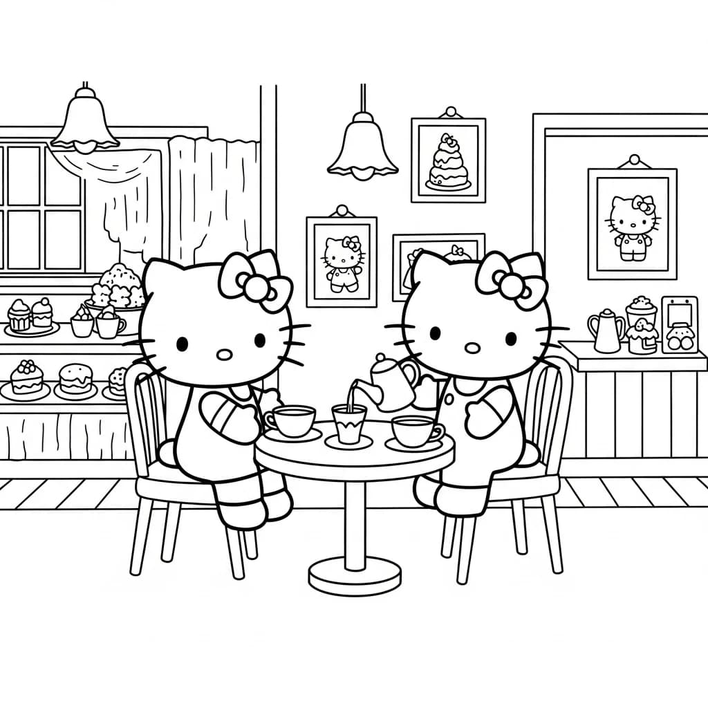 Desenhos da Hello Kitty para Imprimir e Colorir