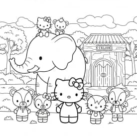 Desenhos da Hello Kitty para Imprimir e Colorir