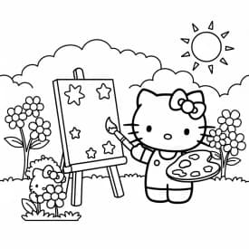 Desenhos da Hello Kitty para Imprimir e Colorir
