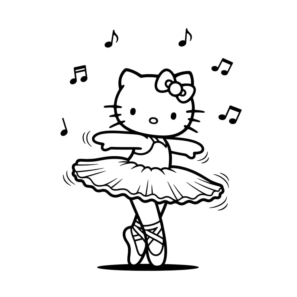 Desenhos da Hello Kitty para Imprimir e Colorir