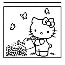Desenhos da Hello Kitty para Imprimir e Colorir