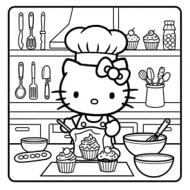 Desenhos da Hello Kitty para Imprimir e Colorir