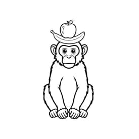 desenho de macaca para colorir