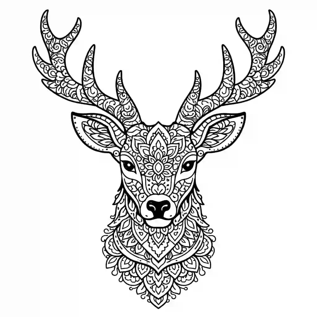 Desenho de mandala para pintar com lápis de cor