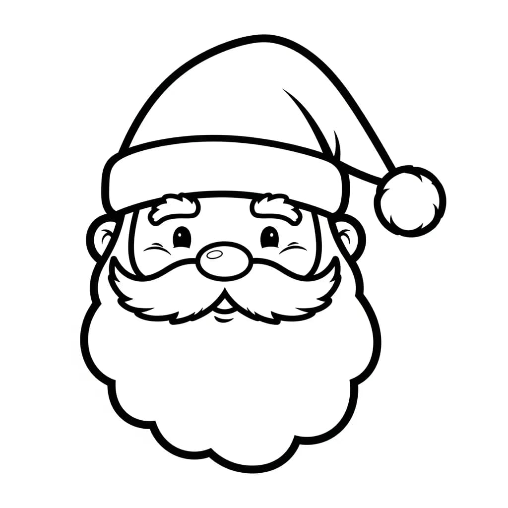 desenho de papai noel clássico para colorir com traços grossos