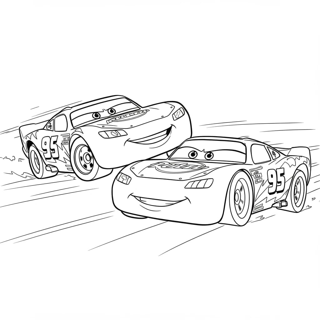 Relâmpago McQueen para colorir — Desenhos incríveis da série Carros