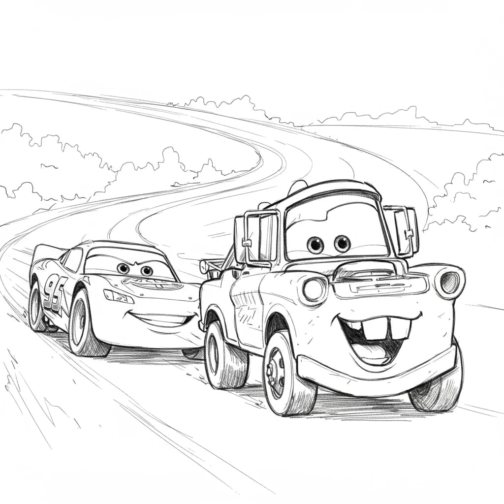 Relâmpago McQueen para colorir — Desenhos incríveis da série Carros