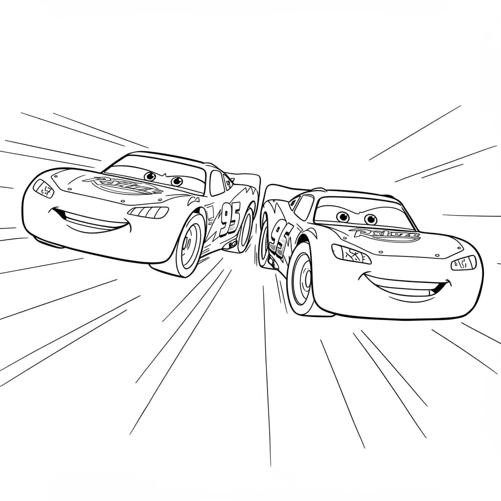 Relâmpago McQueen para colorir — Desenhos incríveis da série Carros