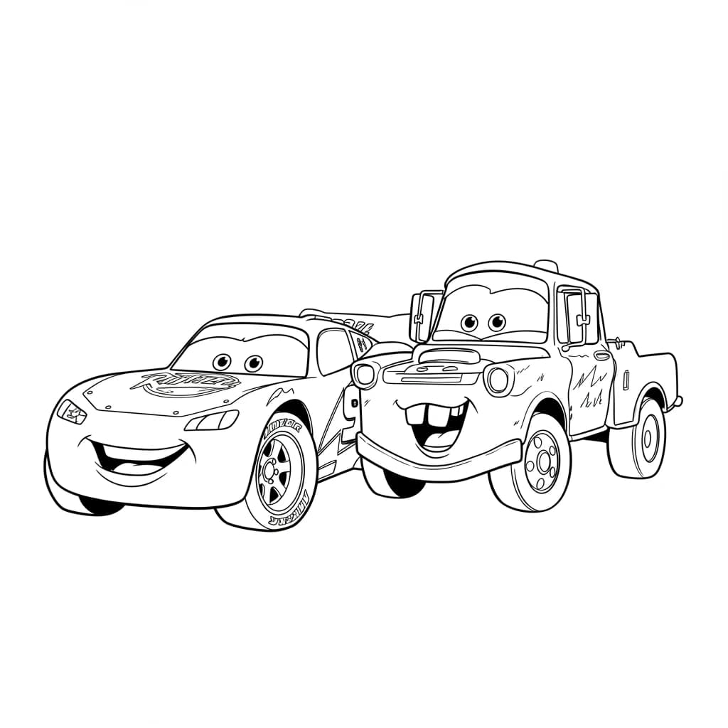 Relâmpago McQueen para colorir — Desenhos incríveis da série Carros
