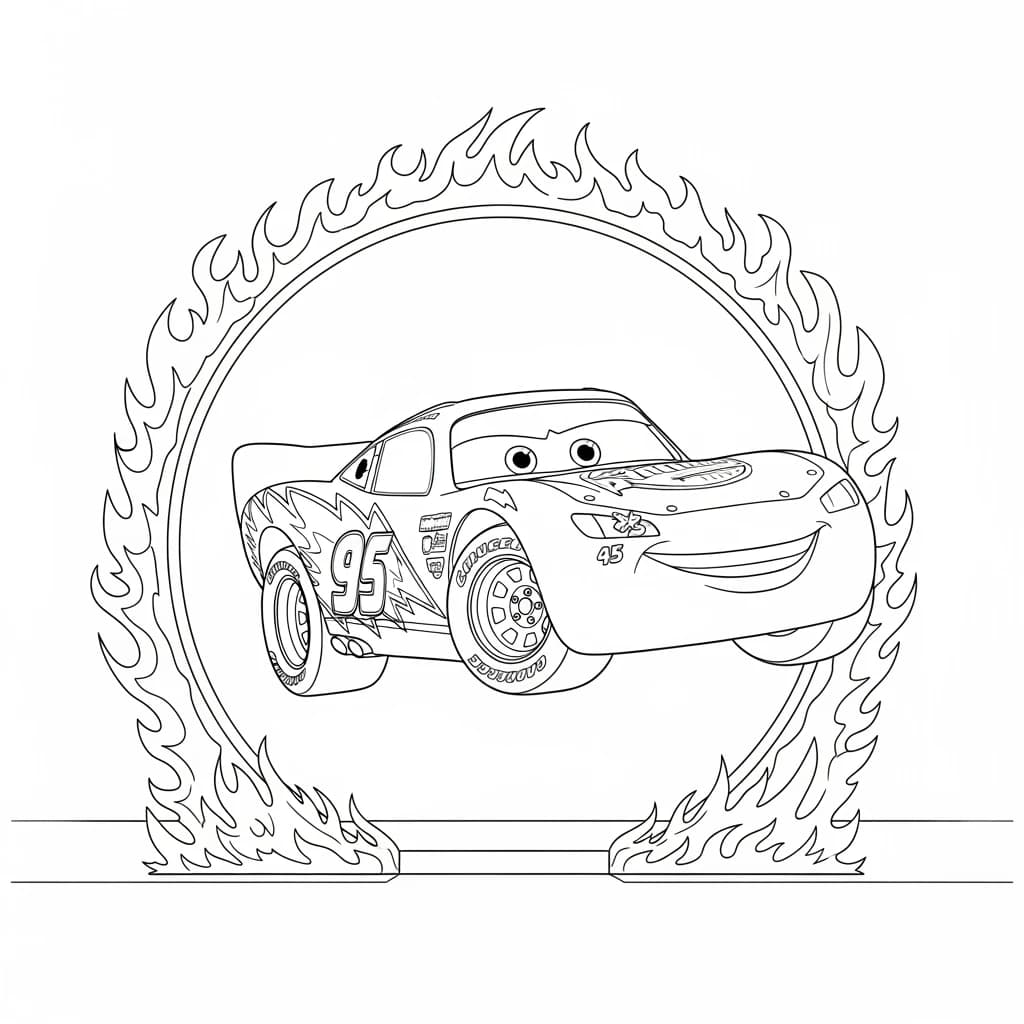 Relâmpago McQueen para colorir — Desenhos incríveis da série Carros