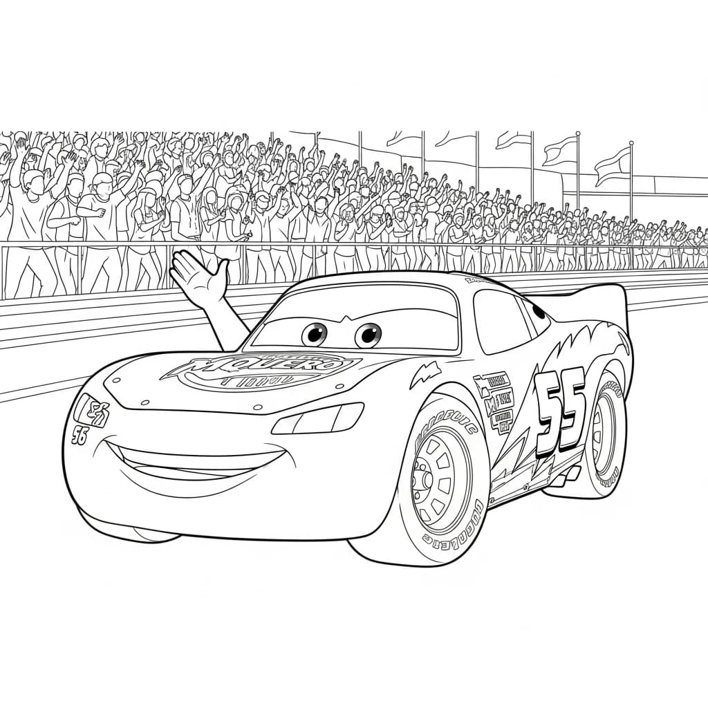 Relâmpago McQueen para colorir — Desenhos incríveis da série Carros