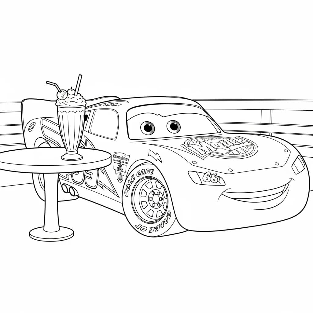 Relâmpago McQueen para colorir — Desenhos incríveis da série Carros