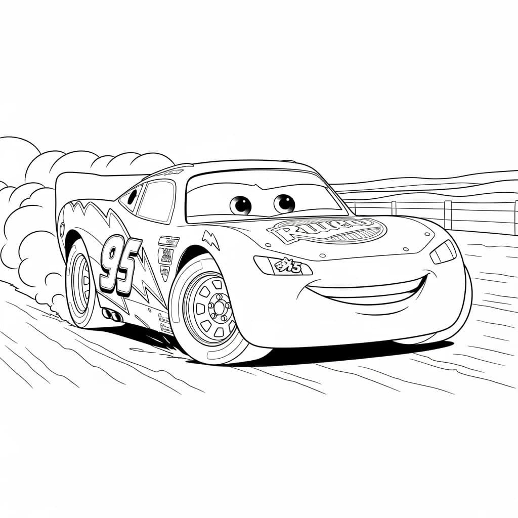 Relâmpago McQueen para colorir — Desenhos incríveis da série Carros