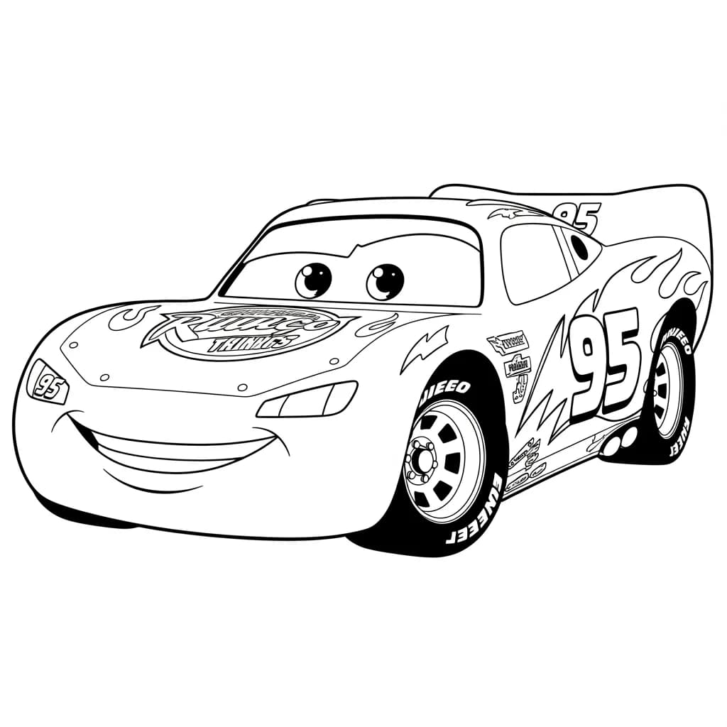 Relâmpago McQueen para colorir — Desenhos incríveis da série Carros
