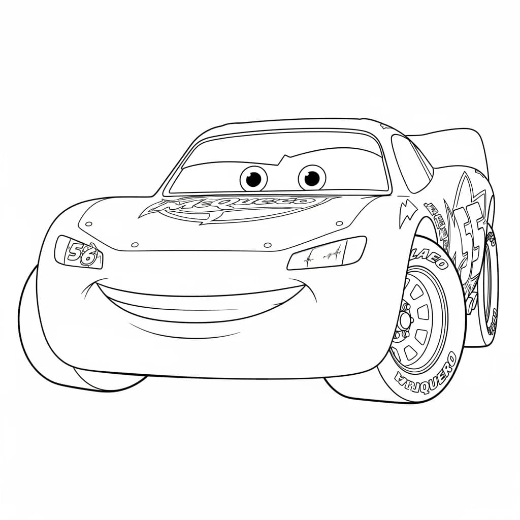 Relâmpago McQueen para colorir — Desenhos incríveis da série Carros