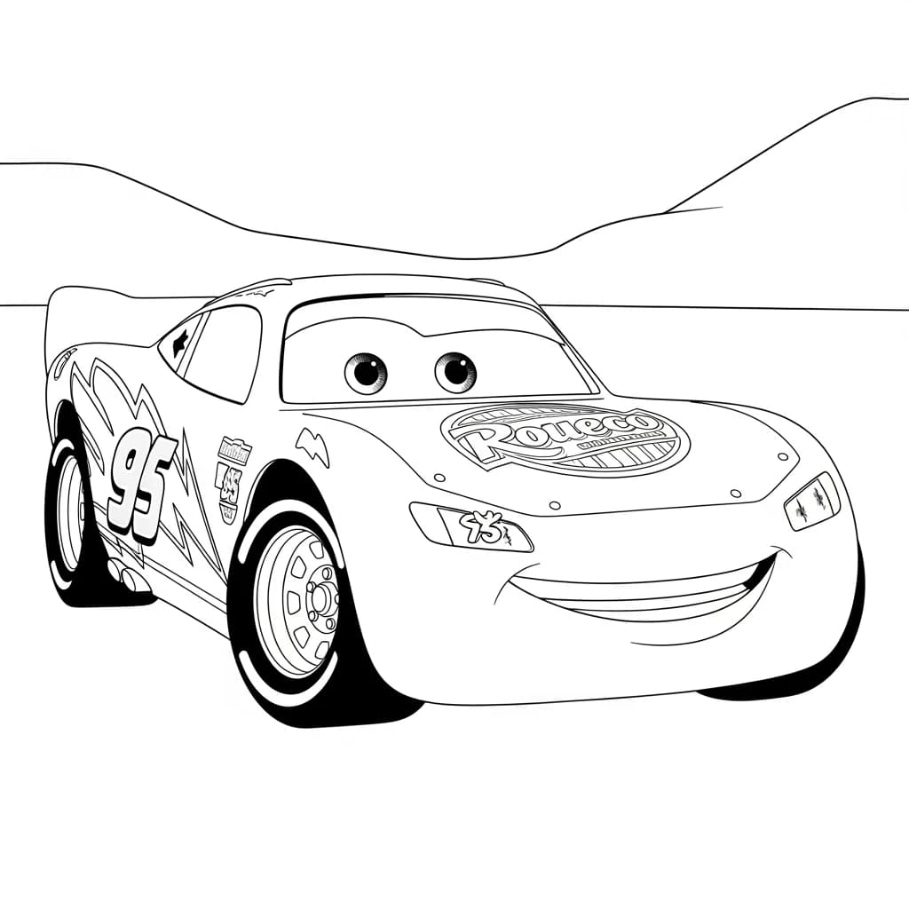 Relâmpago McQueen para colorir — Desenhos incríveis da série Carros