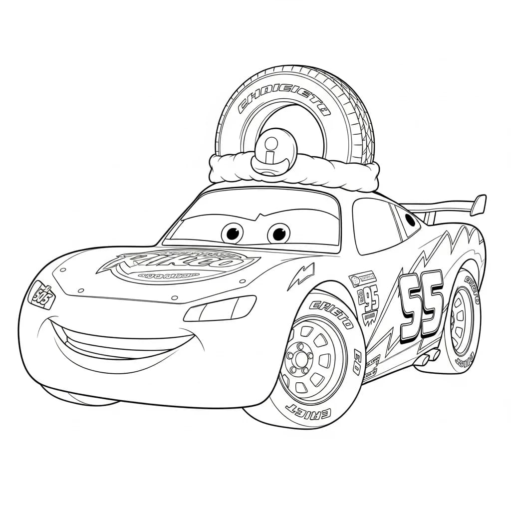 Relâmpago McQueen para colorir — Desenhos incríveis da série Carros