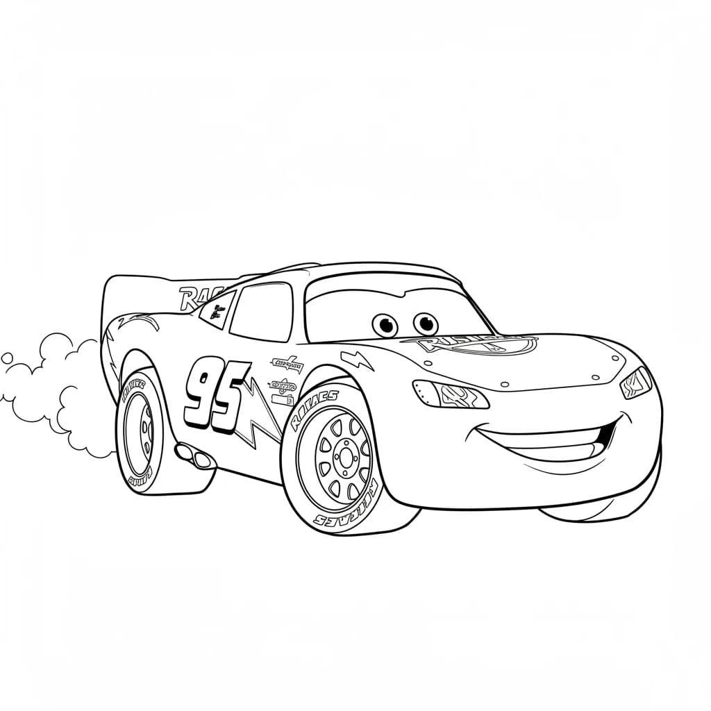 Relâmpago McQueen para colorir — Desenhos incríveis da série Carros
