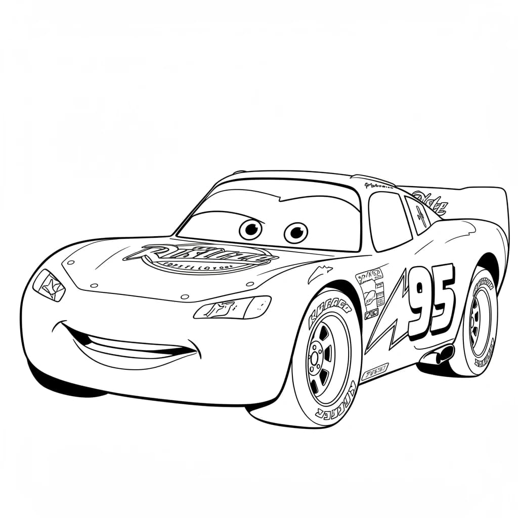 Relâmpago McQueen para colorir — Desenhos incríveis da série Carros