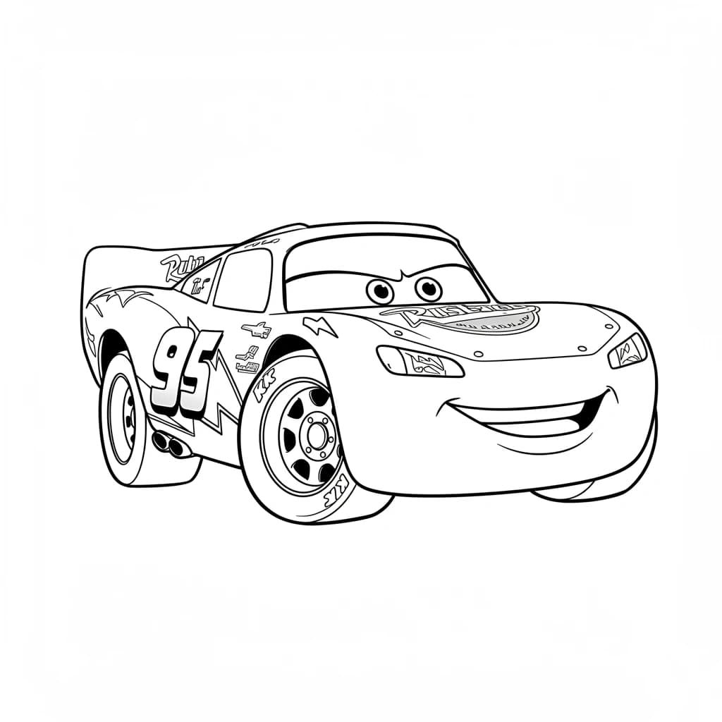 Relâmpago McQueen para colorir — Desenhos incríveis da série Carros
