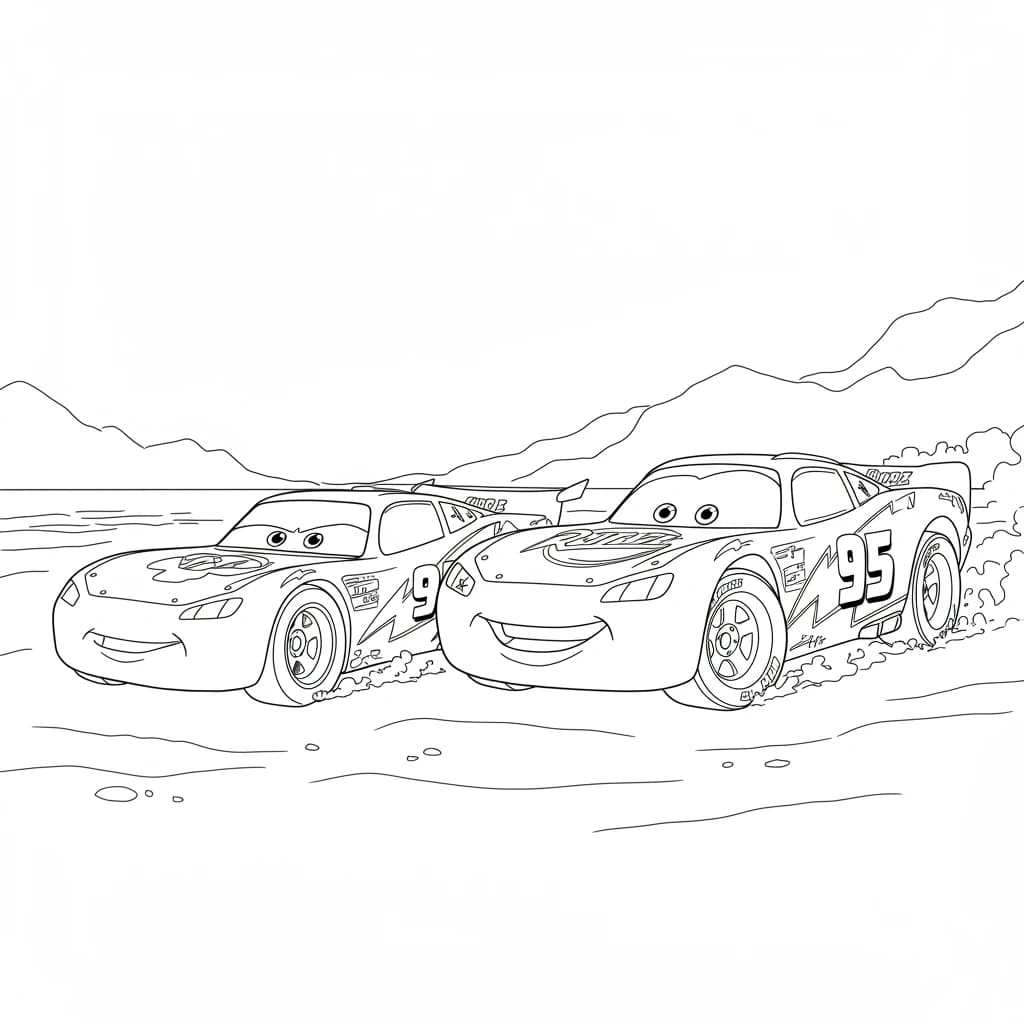 Relâmpago McQueen para colorir — Desenhos incríveis da série Carros
