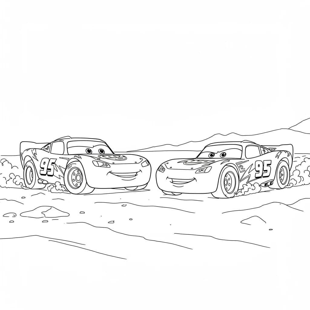 Relâmpago McQueen para colorir — Desenhos incríveis da série Carros