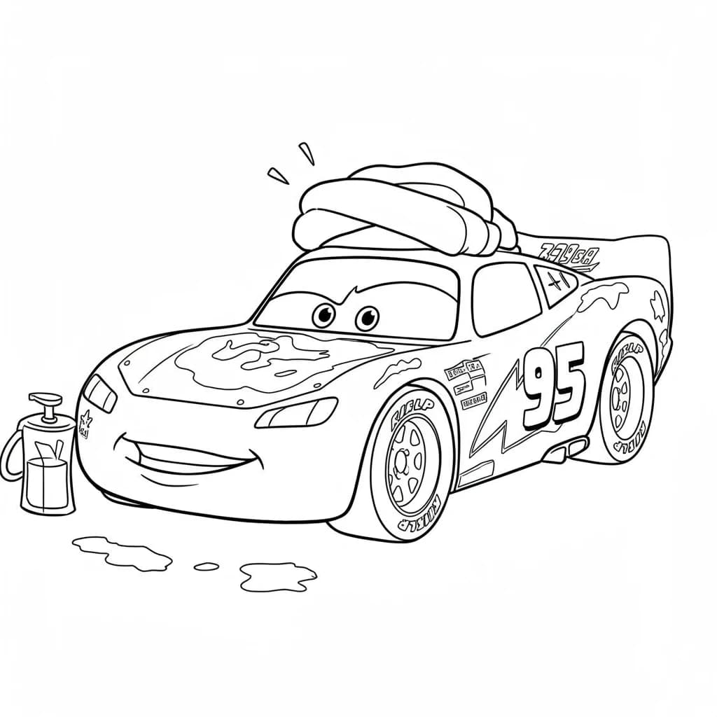 Relâmpago McQueen para colorir — Desenhos incríveis da série Carros