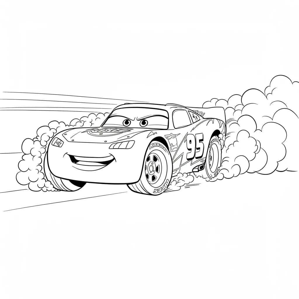 Relâmpago McQueen para colorir — Desenhos incríveis da série Carros